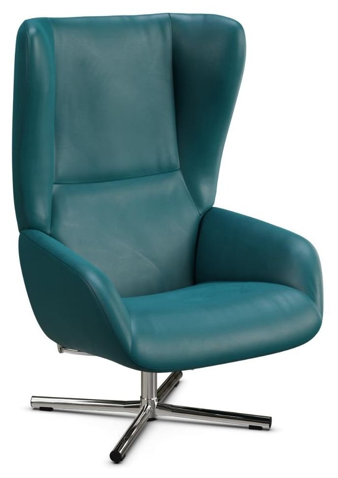 Chef Soft Pertol Leather Swivel Recliner Chair