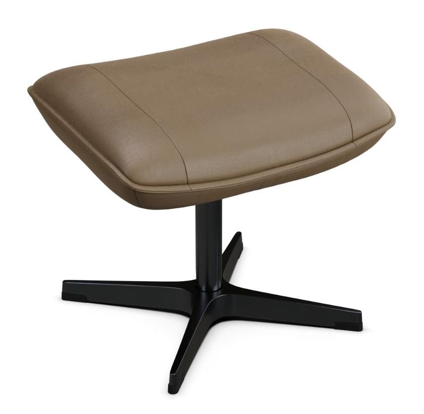 Chef Balder Nougat Leather Footstool