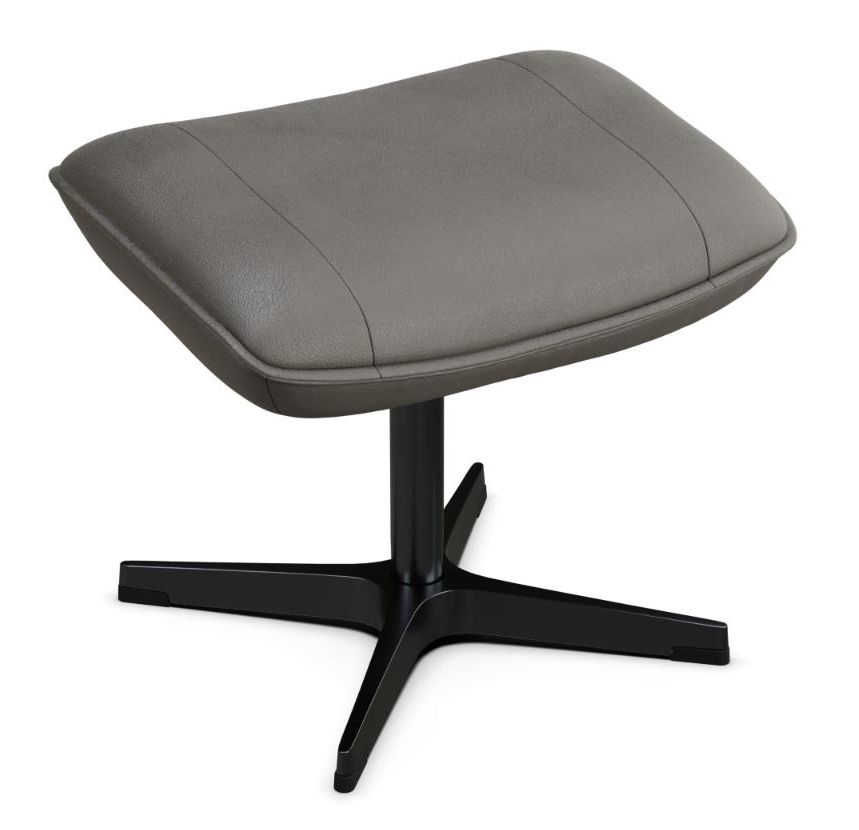 Chef Balder Stone Leather Footstool