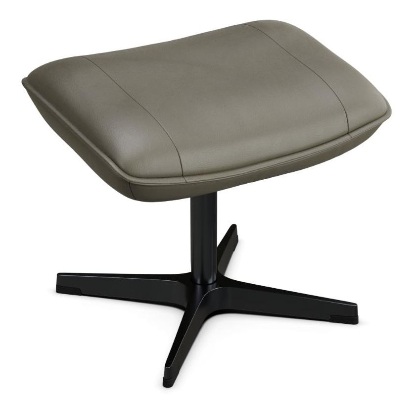 Chef Club Royal Taupe Leather Footstool
