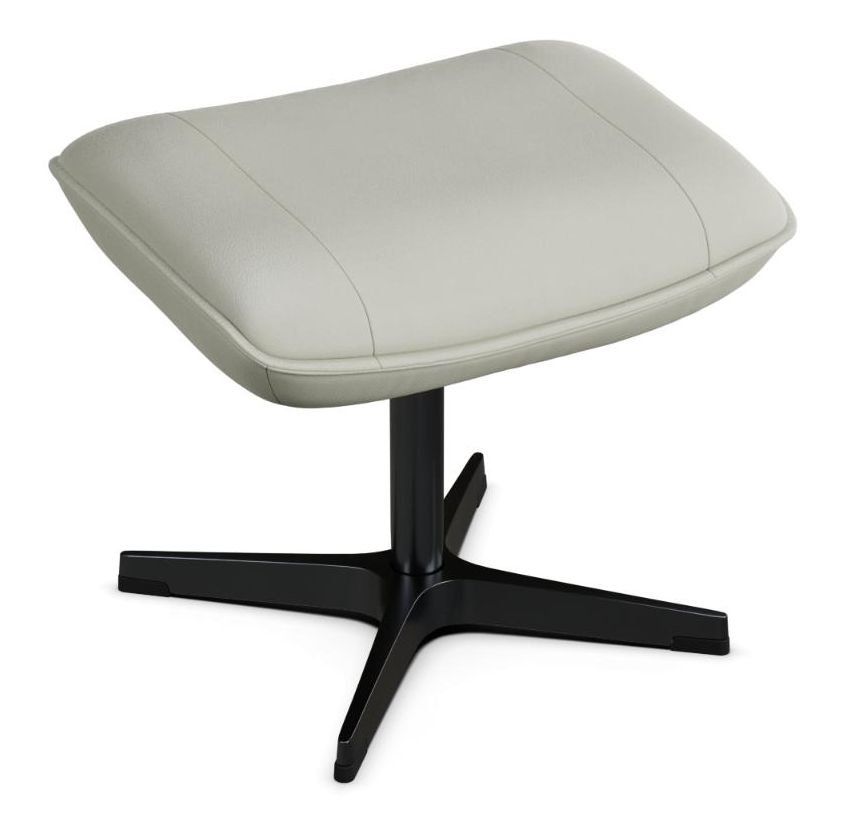 Chef Club Royal White Leather Footstool