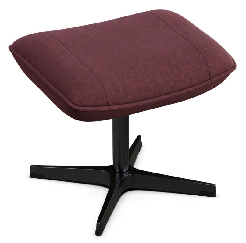 Chef Flannel Bordeaux Fabric Footstool