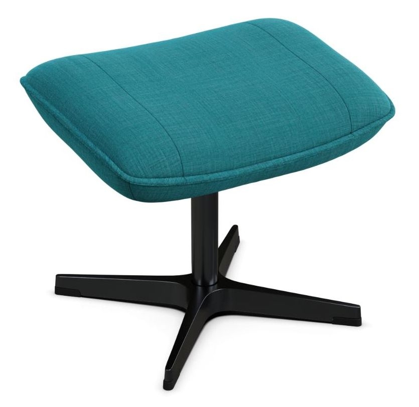 Chef Lido Petrol Fabric Footstool