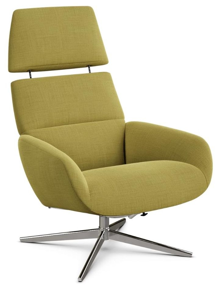Ergo Plus Lido Light Green Fabric Swivel Recliner Chair