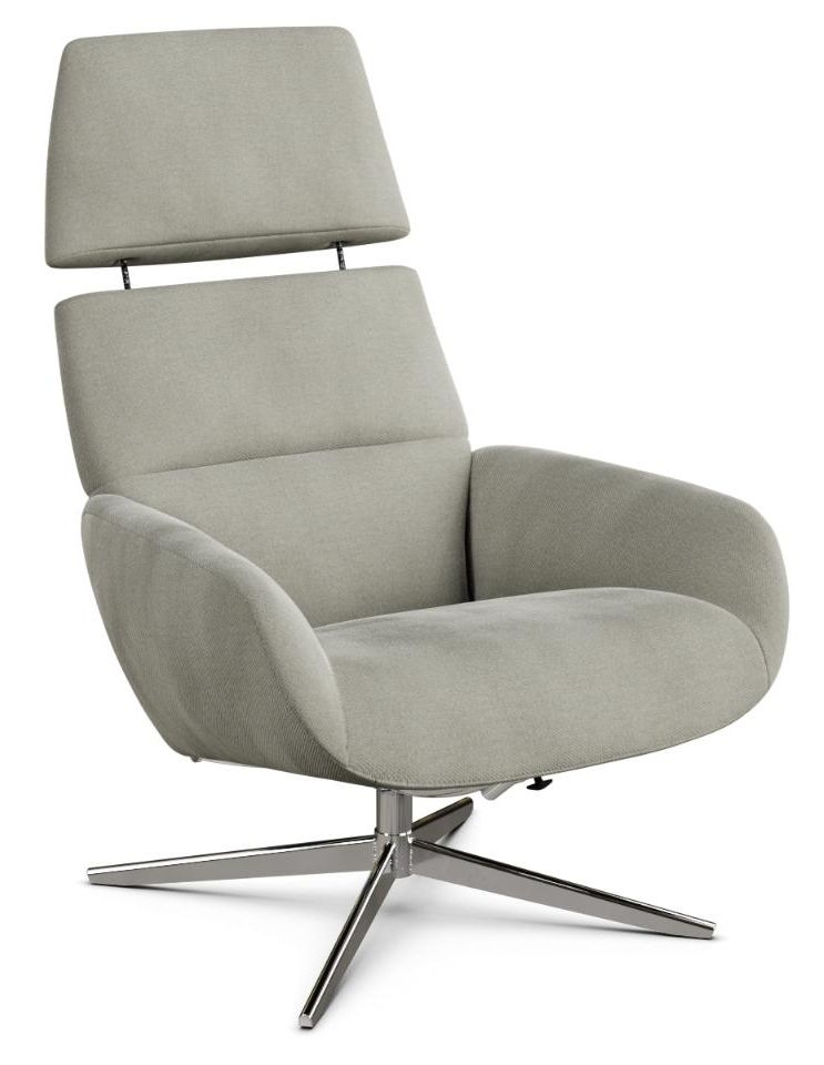 Ergo Plus Yeti Fr Sand Fabric Swivel Recliner Chair