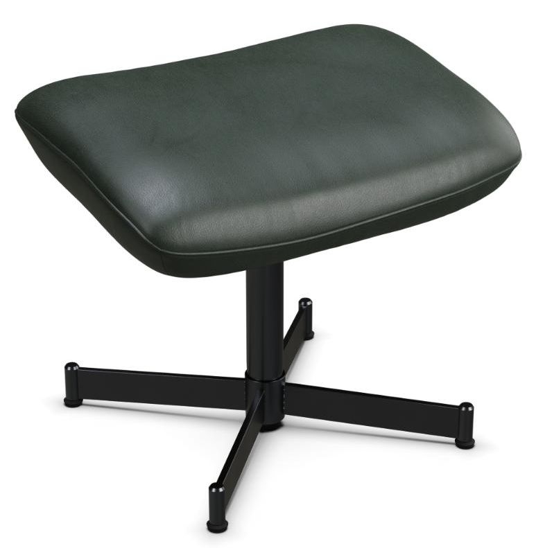 Ergo Plus Balder Dark Green Leather Footstool