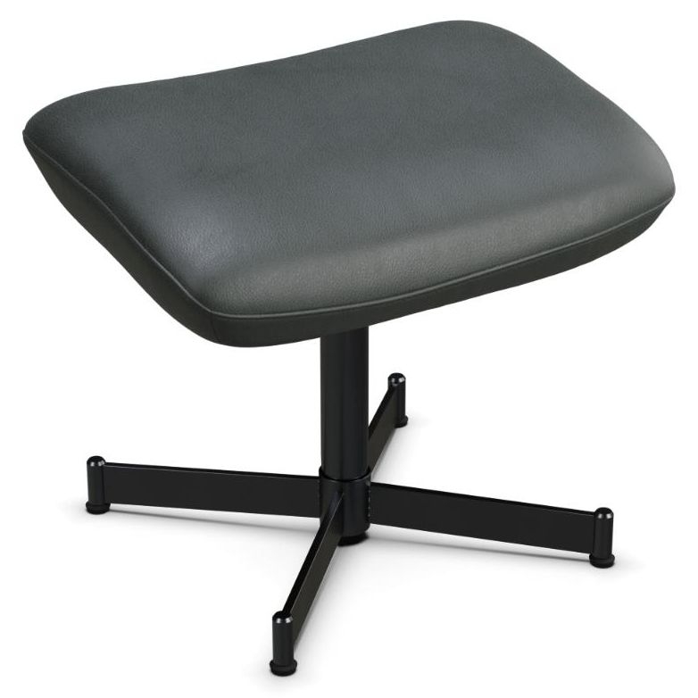 Product photograph of Ergo Plus Balder Grey Leather Footstool from Choice Furniture Superstore