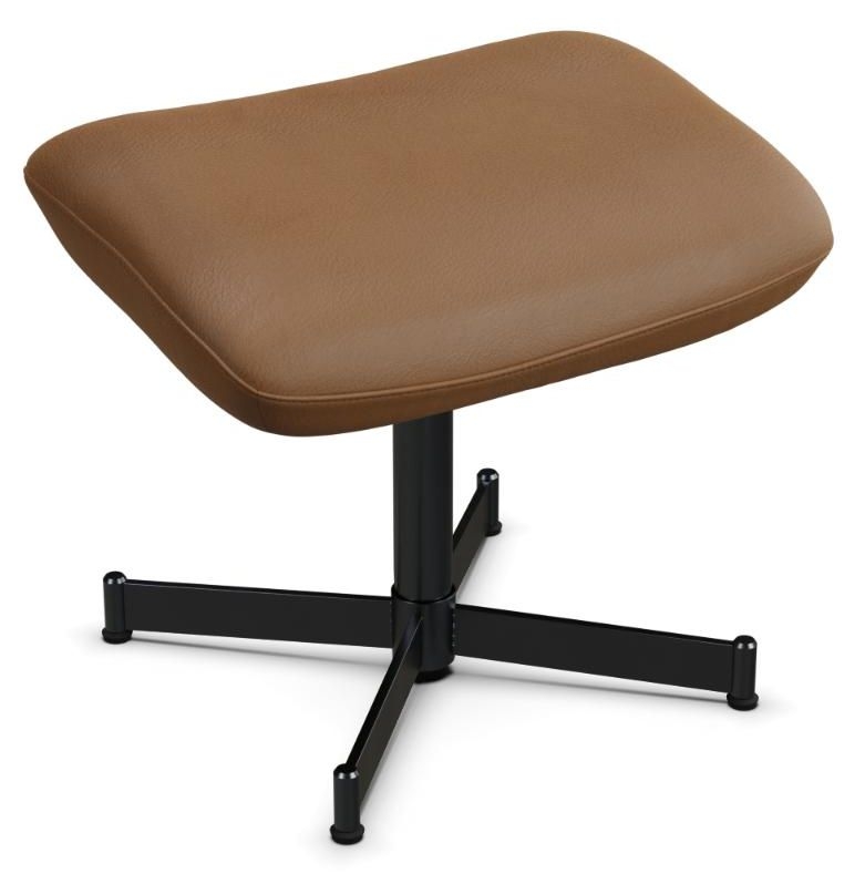 Product photograph of Ergo Plus Club Royal Light Brown Leather Footstool from Choice Furniture Superstore