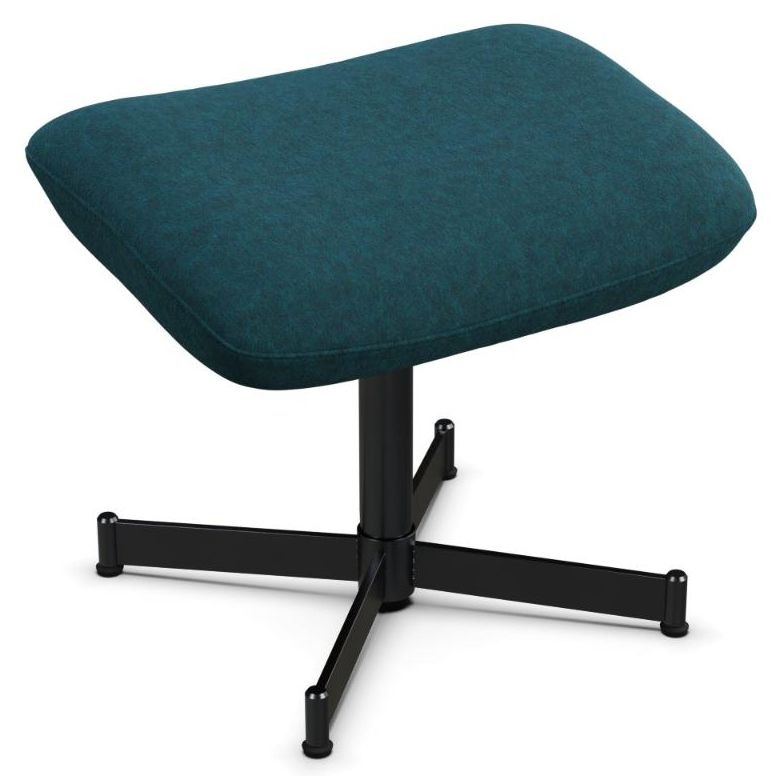 Ergo Plus Flannel Dark Petrol Fabric Footstool