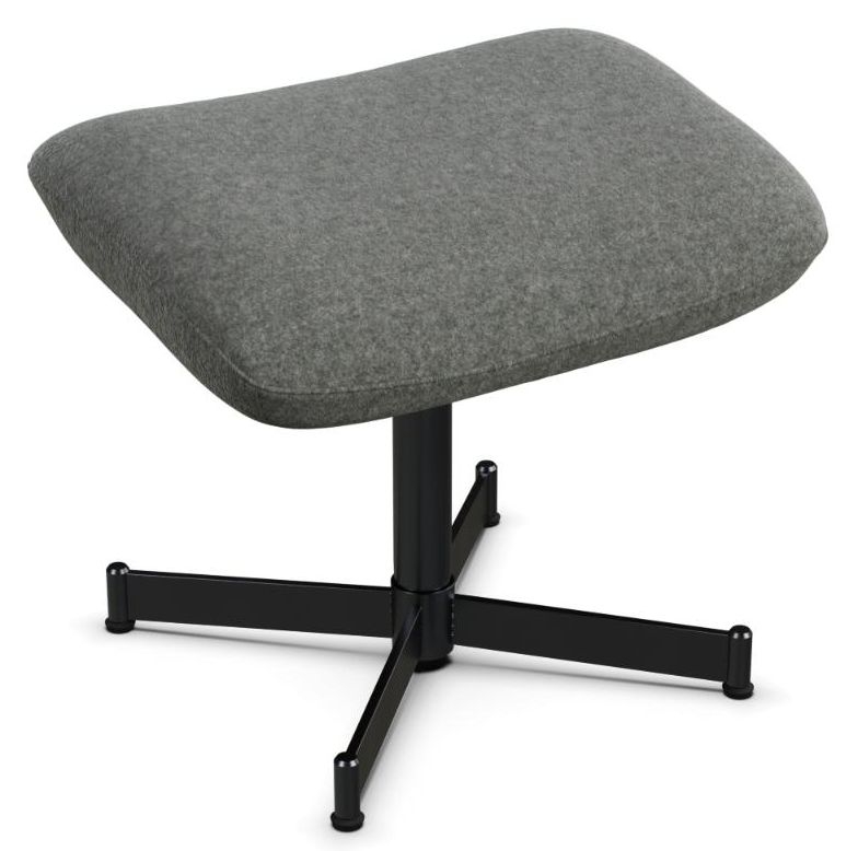 Product photograph of Ergo Plus Flannel Grey Fabric Footstool from Choice Furniture Superstore