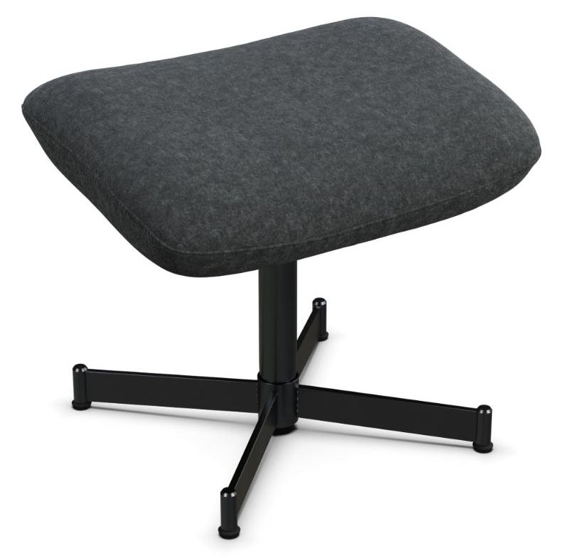 Ergo Plus Flannel Steel Grey Fabric Footstool