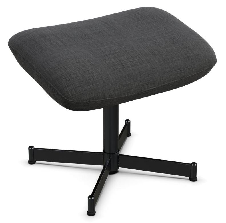 Ergo Plus Lido Dark Grey Fabric Footstool