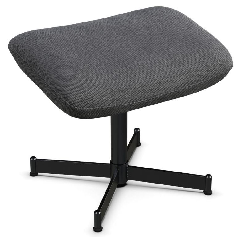 Product photograph of Ergo Plus Yeti Fr Dark Grey Fabric Footstool from Choice Furniture Superstore