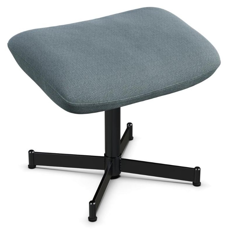 Product photograph of Ergo Plus Yeti Fr Light Blue Fabric Footstool from Choice Furniture Superstore