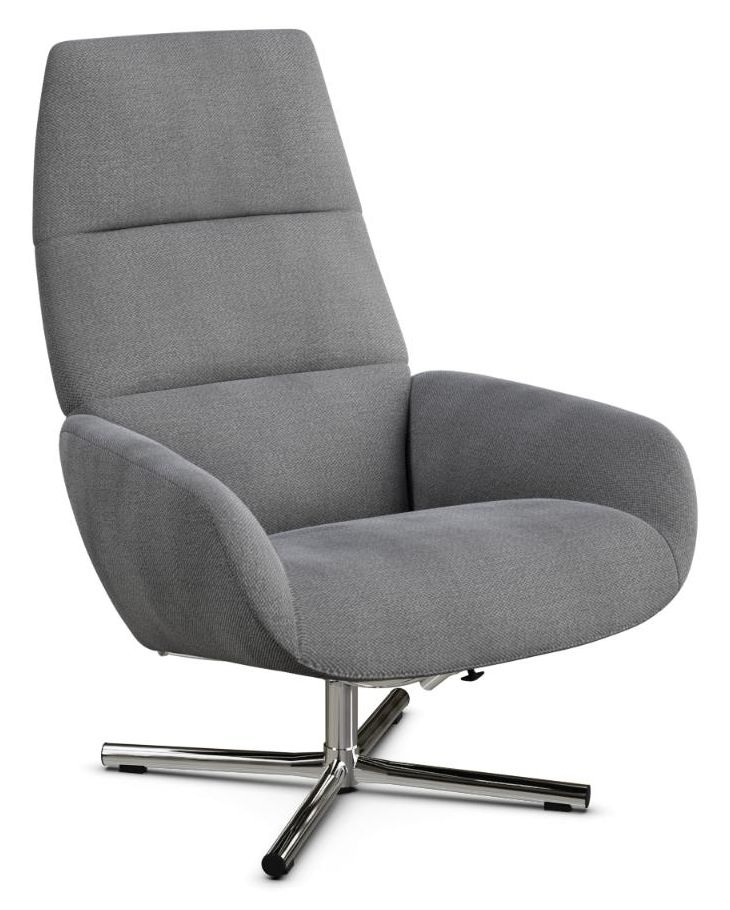 Ergo Yeti Fr Light Grey Fabric Swivel Recliner Chair