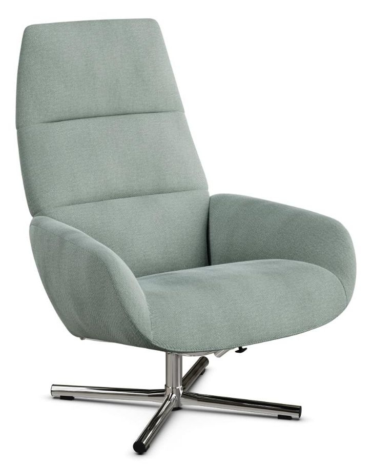 Ergo Yeti Fr Turquoise Fabric Swivel Recliner Chair