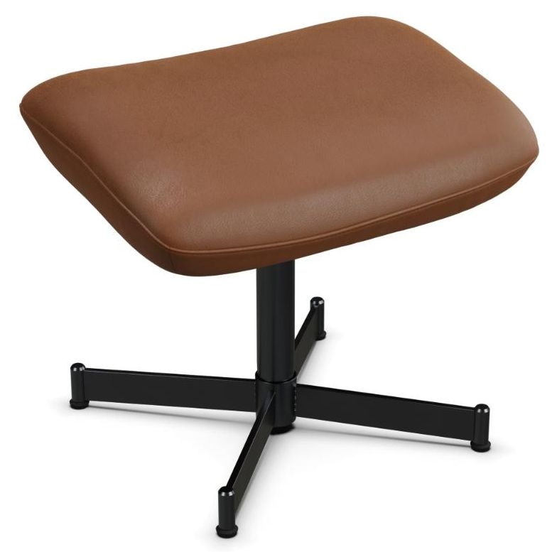Ergo Balder Cognac Leather Footstool