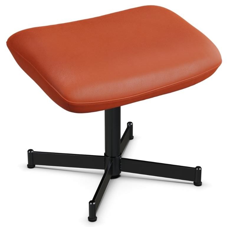 Ergo Balder Orange Leather Footstool