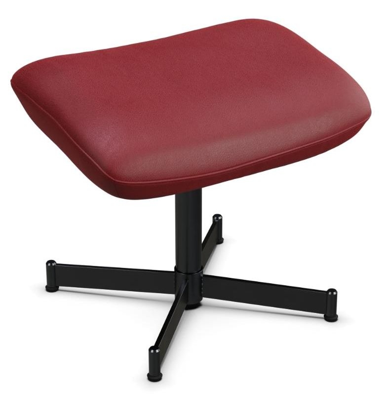 Ergo Balder Red Leather Footstool