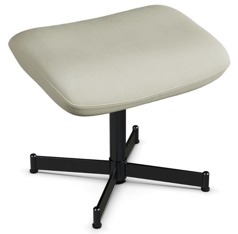 Product photograph of Ergo Balder White Leather Footstool from Choice Furniture Superstore