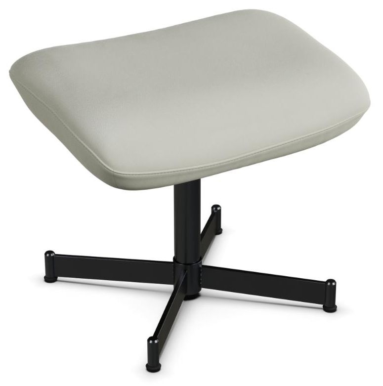 Ergo Club Royal White Leather Footstool