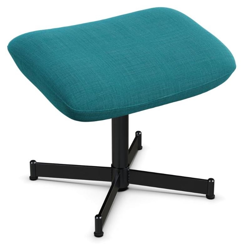 Ergo Lido Petrol Fabric Footstool