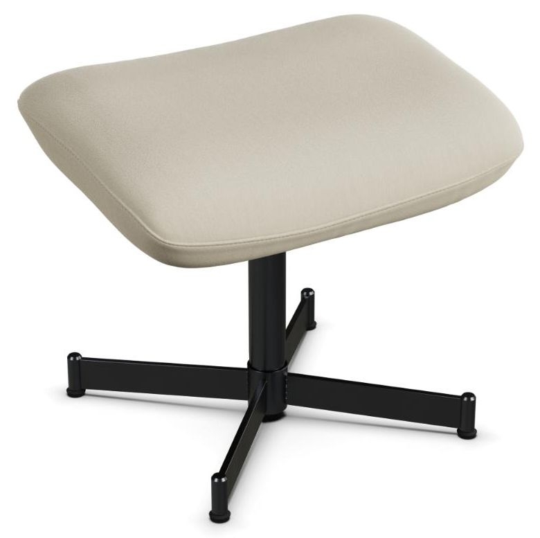 Ergo Soft White Leather Footstool