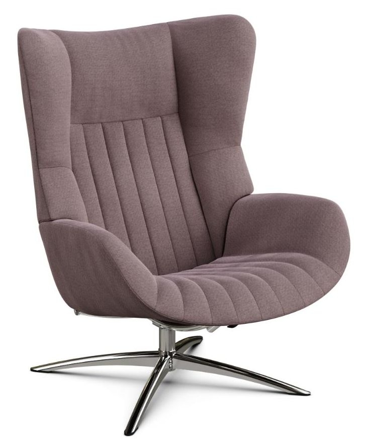 Firana Yeti Fr Rosa Fabric Swivel Recliner Chair