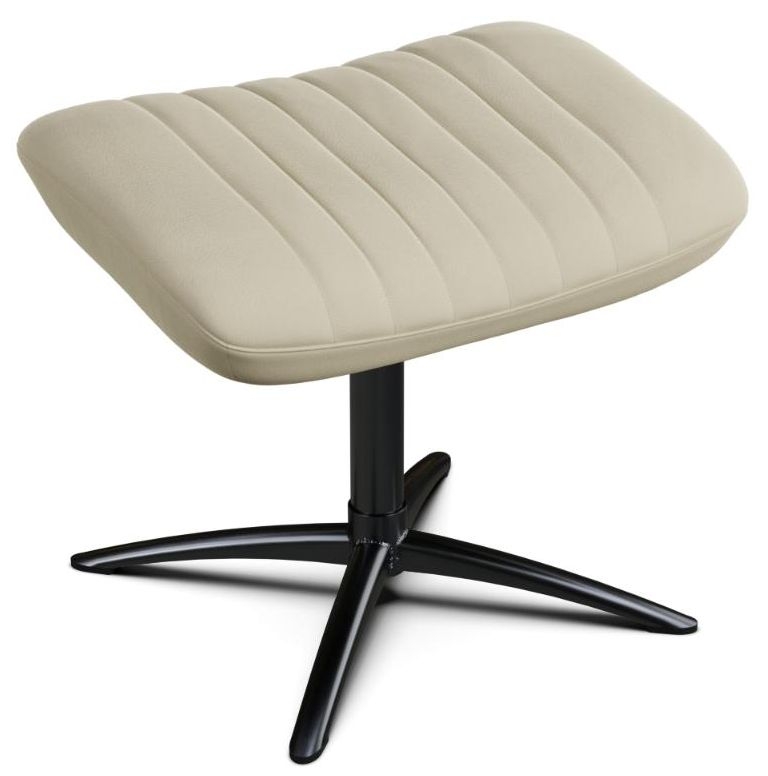 Firana Balder Creme Leather Footstool