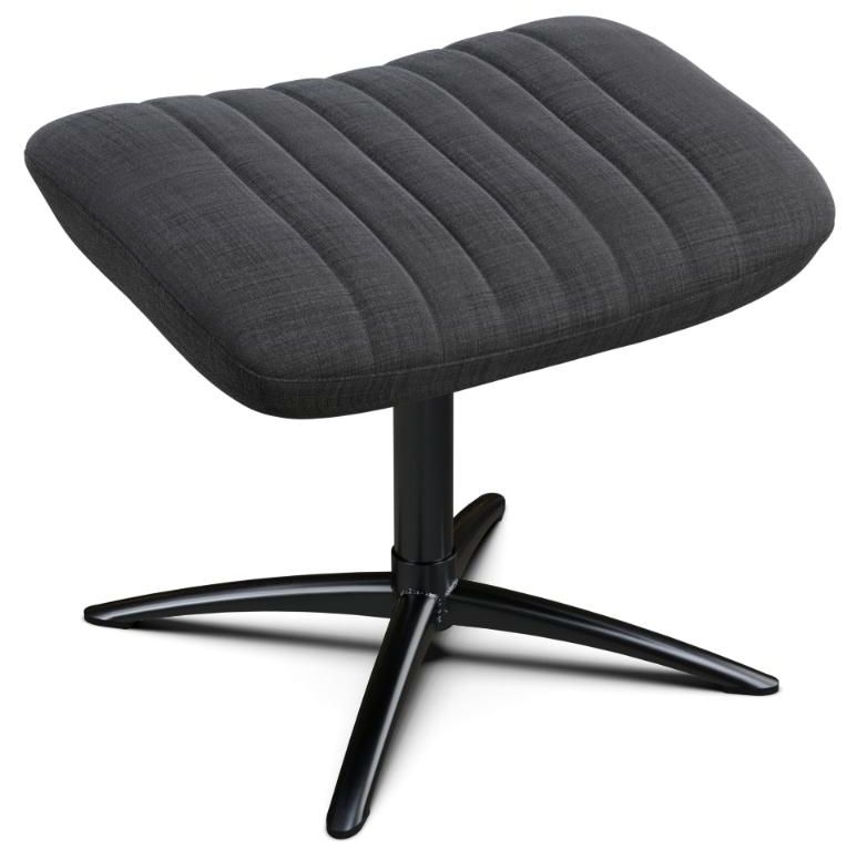 Firana Lido Anthracite Fabric Footstool