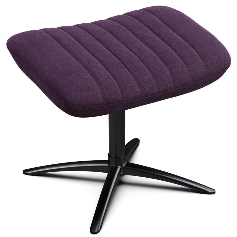 Firana Lido Purple Fabric Footstool