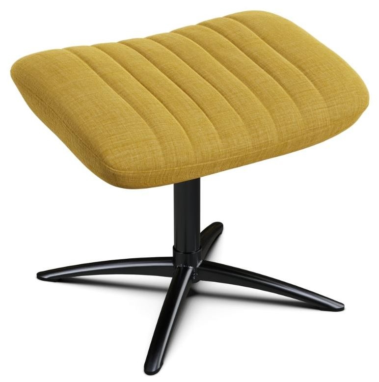 Firana Lido Yellow Fabric Footstool