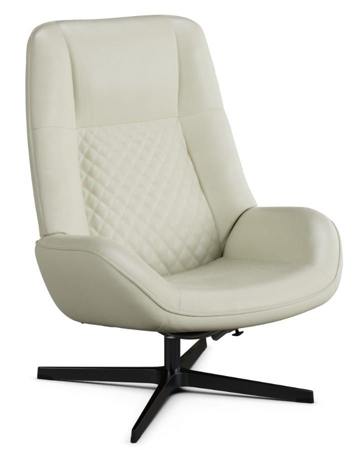 Bordeaux Balder White Leather Swivel Recliner Chair Clearance Fss14130