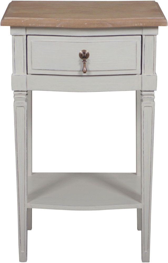 Annabelle French Oak And Putty Painted Side Table