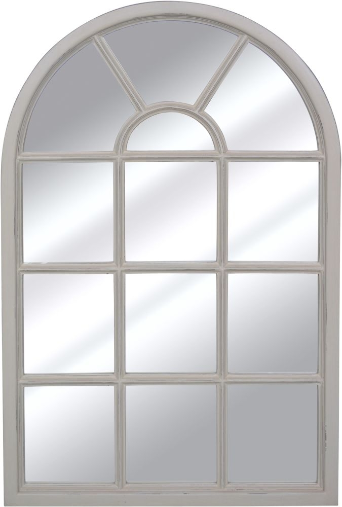 Annabelle French Putty Painted Arch Mirror 77cm X 120cm