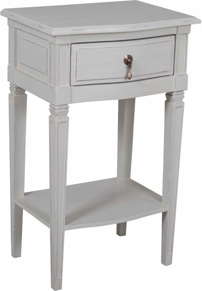 Annabelle French Putty Painted Side Table