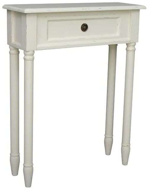 Emily French Off White 1 Drawer Small Console Table