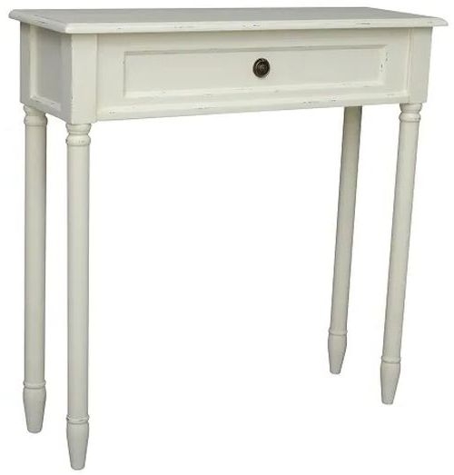 Emily French Off White 1 Drawer Large Console Table