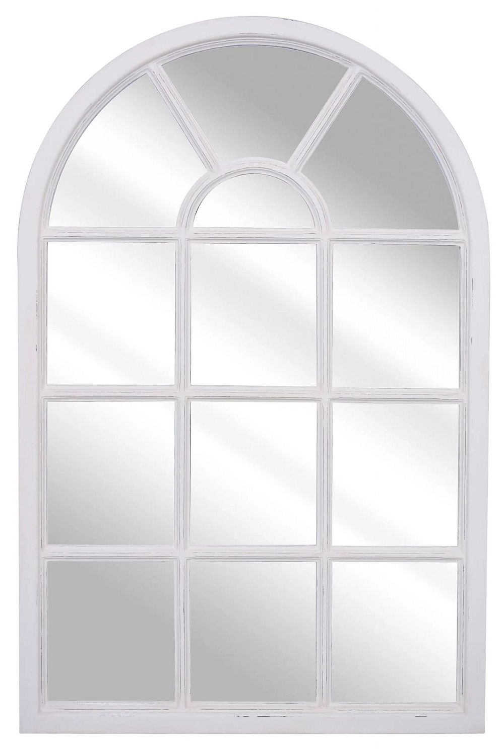 Helena French Offwhite Painted Arch Mirror 77cm X 120cm