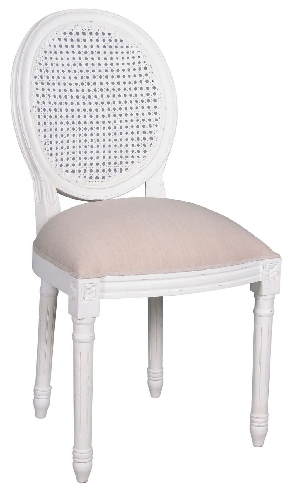 Helena French Offwhite Painted Lattice Back Dining Chair Sold In Pairs