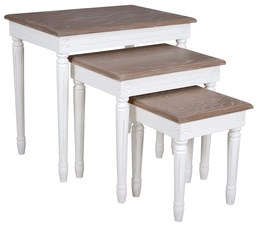 Helena French Offwhite Painted Nest Of Tables