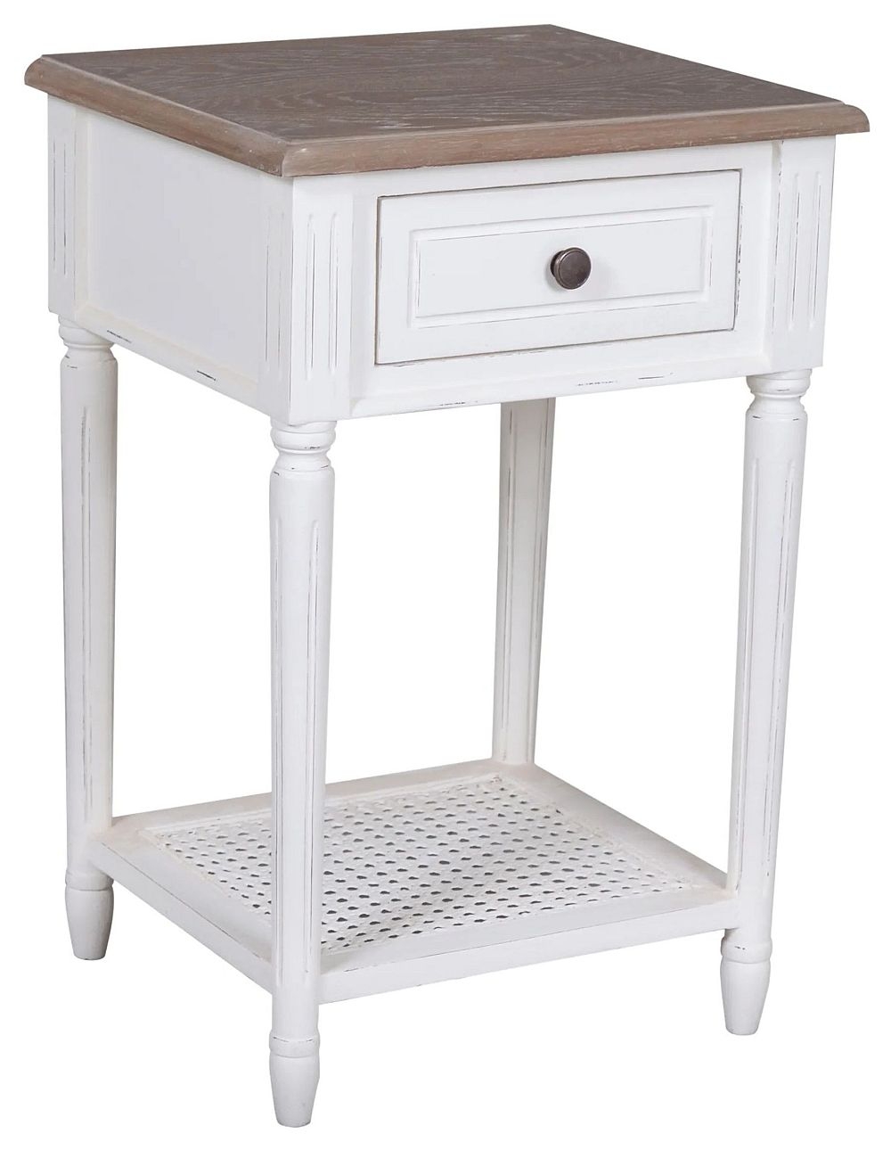 Helena French Offwhite Painted Side Table