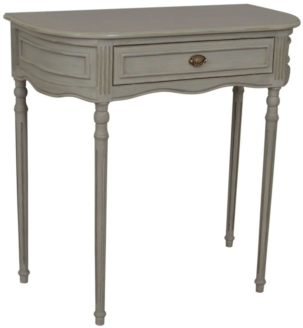 Heritage French Grey 1 Drawer Medium Console Table