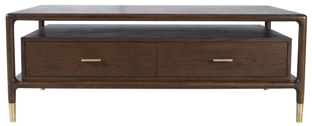 Lisa Walnut 2 Drawer Coffee Table