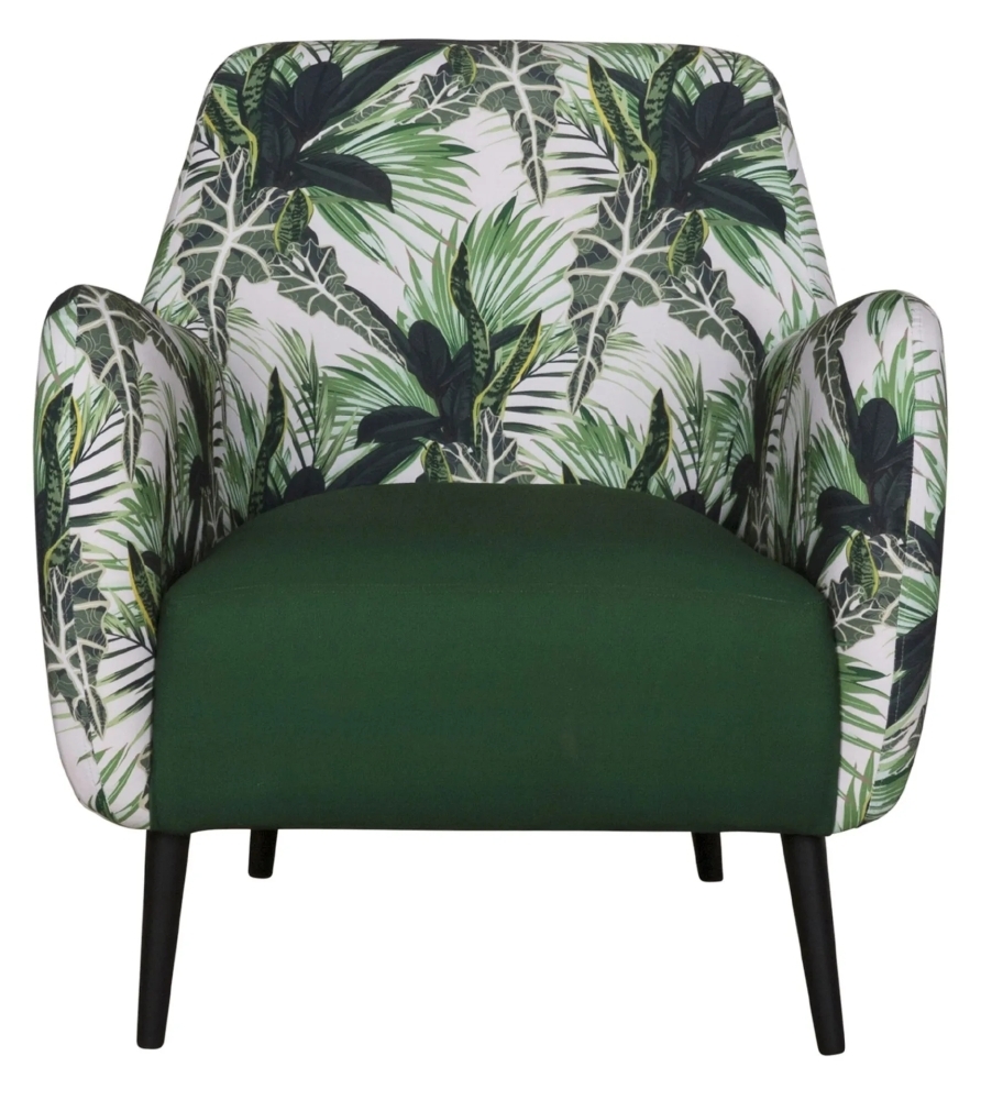 Nature Printed Fabric Armchair