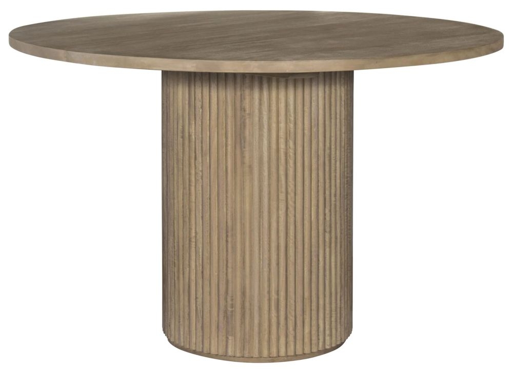 Nora Mc Classic Fluted Wood 120cm Round Dining Table