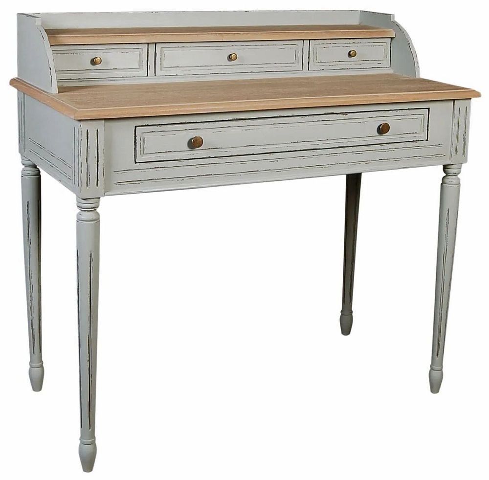 Valerie French Distressed Stone Grey Writing Desk