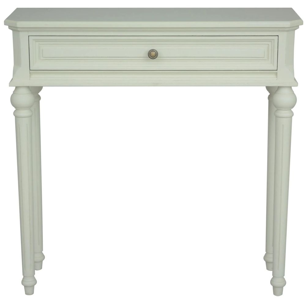 Vanessa French Lime White 1 Drawer Console Table