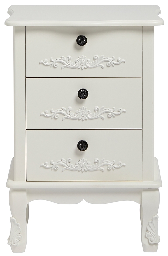Antoinette French Style White 3 Drawer Chest