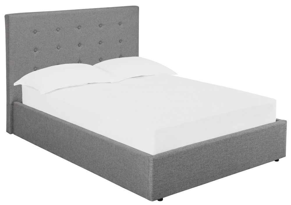 Lucca Soft Grey Upholstered 3ft Single Bed
